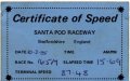 Ford Capri 3000GXL Drag Racing Time Ticket